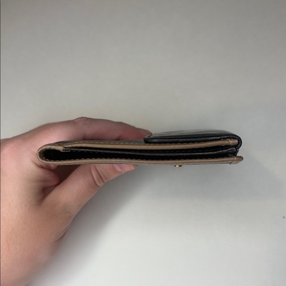 Bally black leather bifold wallet with brown trim - Picture 6 of 9